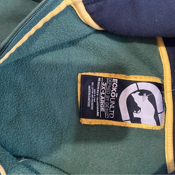 Vintage Y2k Ecko Unltd. Full Zip Hoodie Sweatshirt Navy Blue Mens XXL - Picture 4 of 4